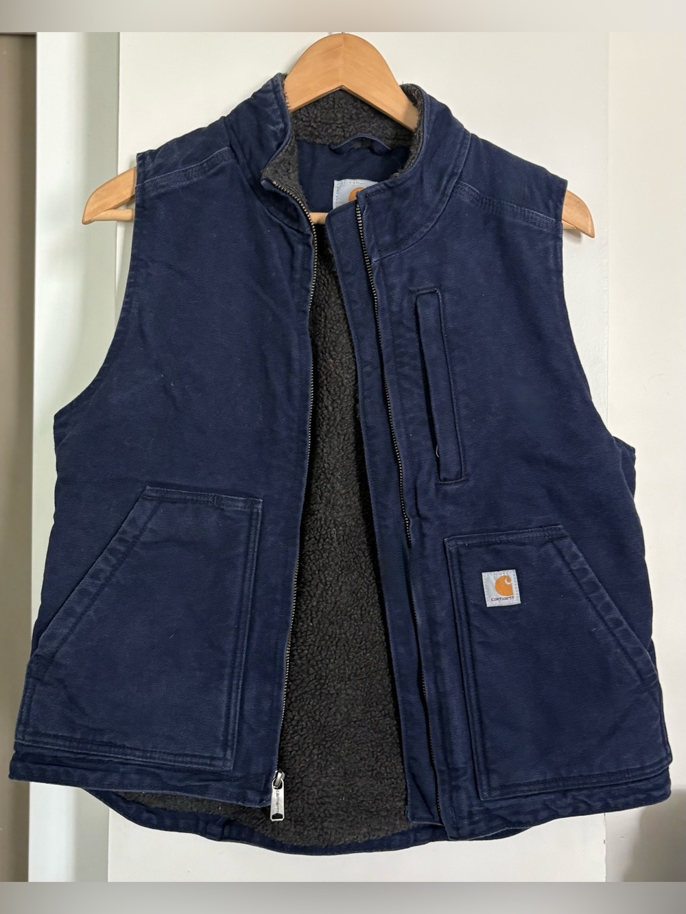 Women’s Carhartt Navy Sherpa-Lined Work Vest